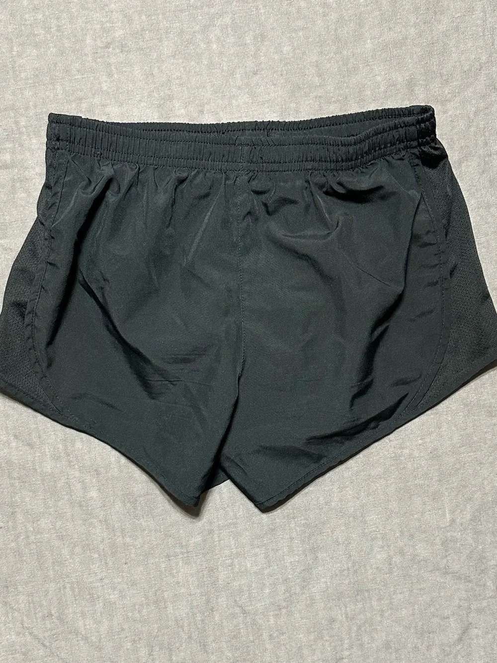 Nike Dri-Fit Black Athletic Shorts with White Swoosh